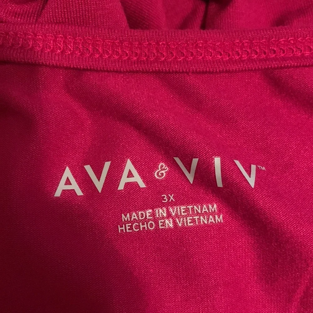 AVA & VIV dark pink long dress size 3X 24 waist/26 waist - Picture 6 of 7